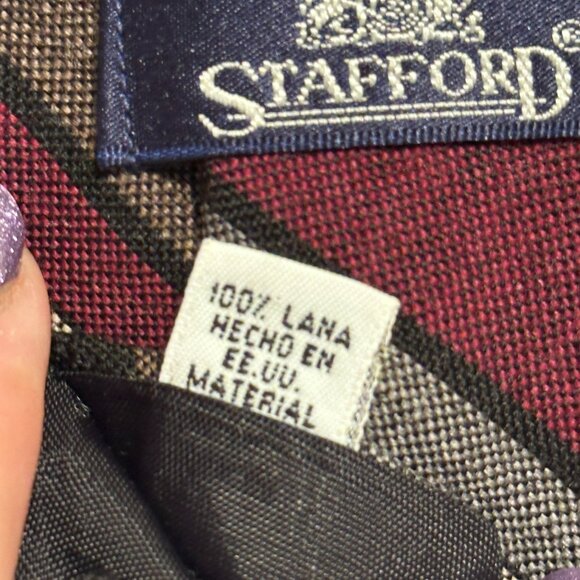 Vintage Stafford Wool Tie - Picture 3 of 4